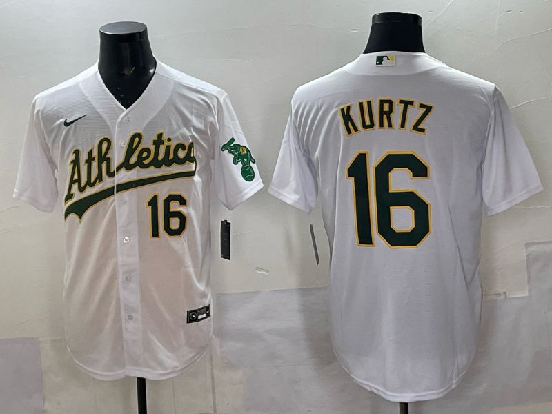 Men Oakland Athletics #16 Kurtz White Nike 2025 MLB Jersey 042->oakland athletics->MLB Jersey